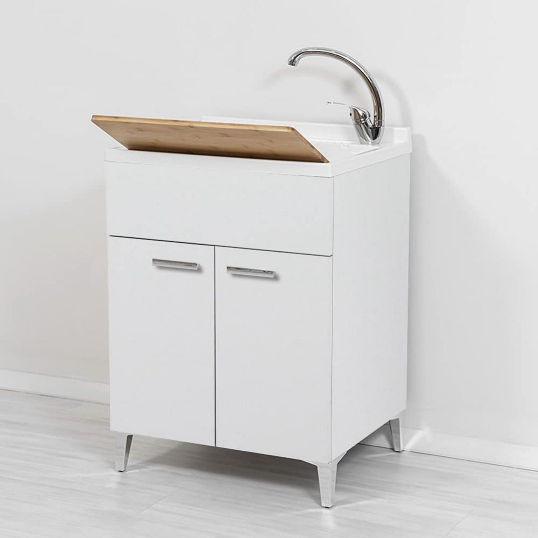Eleganza pratica mobiletti con lavabo in legno impermeabile salvaspazio