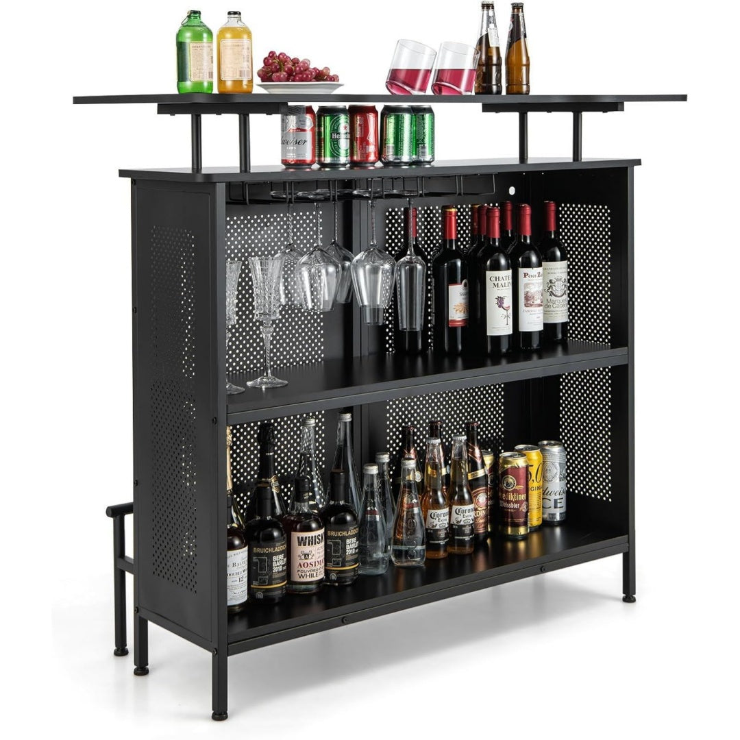 Eleganza pratica tavoli da bar in metallo nero