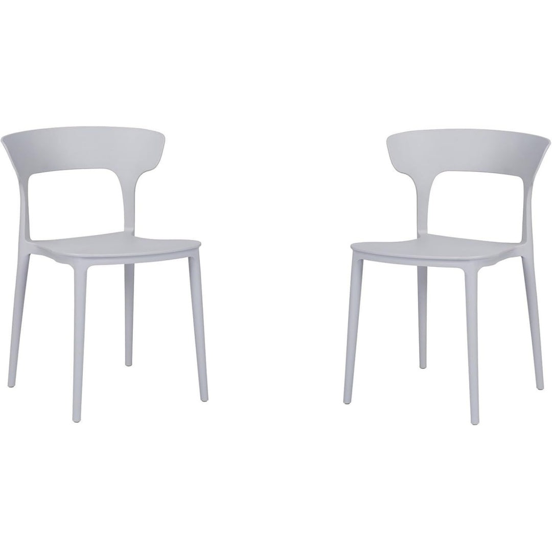 Forma equilibrata sedie impilabili grigio