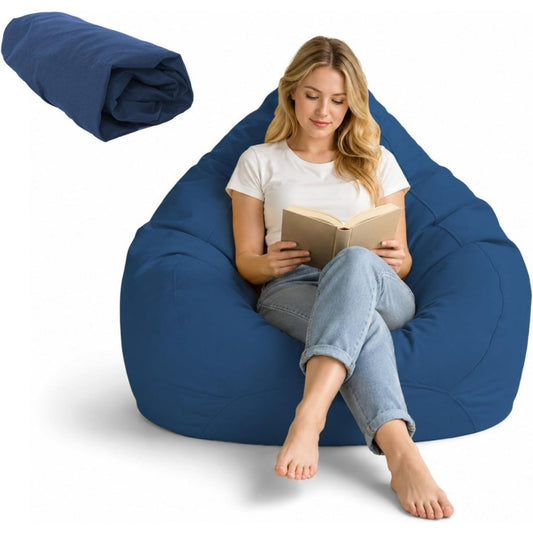 Eleganza pratica poltrone sacco blu
