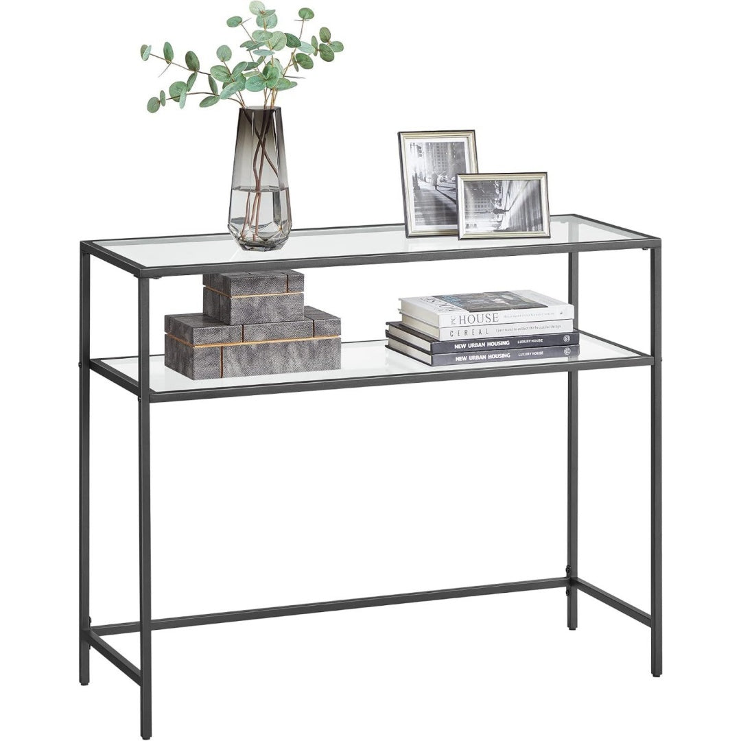 Eleganza pratica console e tavoli da divano in metallo trasparente