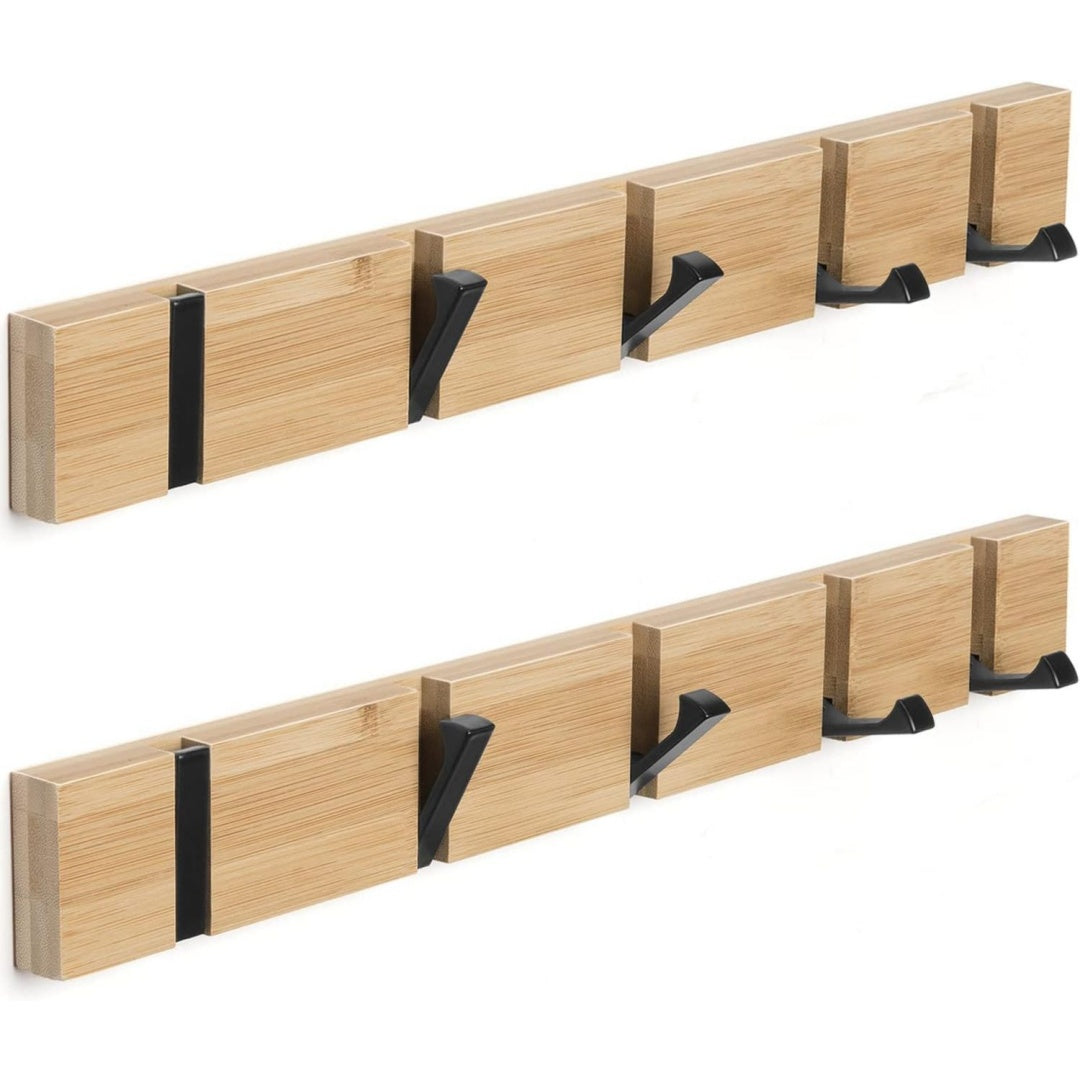 Eleganza pratica appendiabiti a parete in legno pieghevole