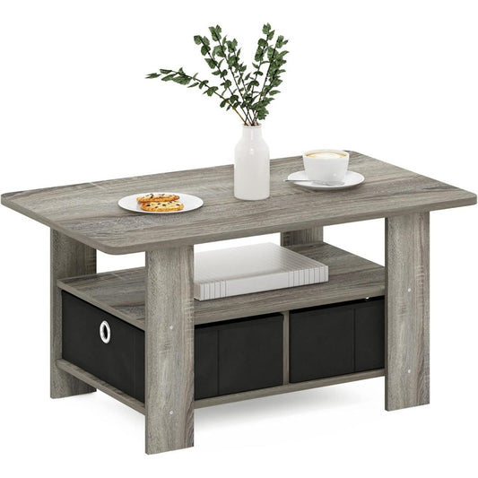 Eleganza pratica tavolini da caff¨¨ in legno con contenitore nero