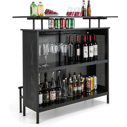 Eleganza pratica tavoli da bar in metallo nero