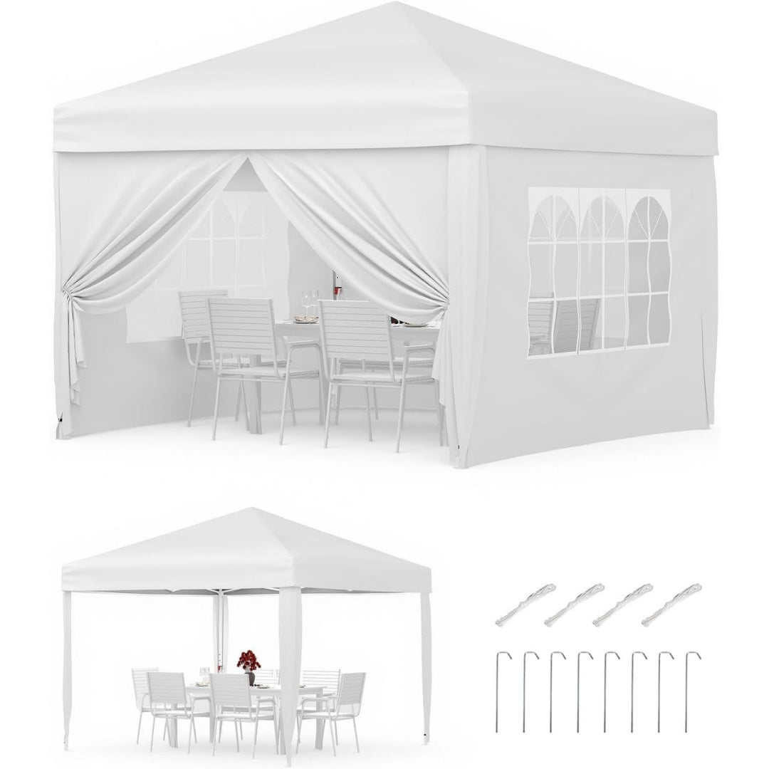 Eleganza pratica gazebo pieghevole bianco