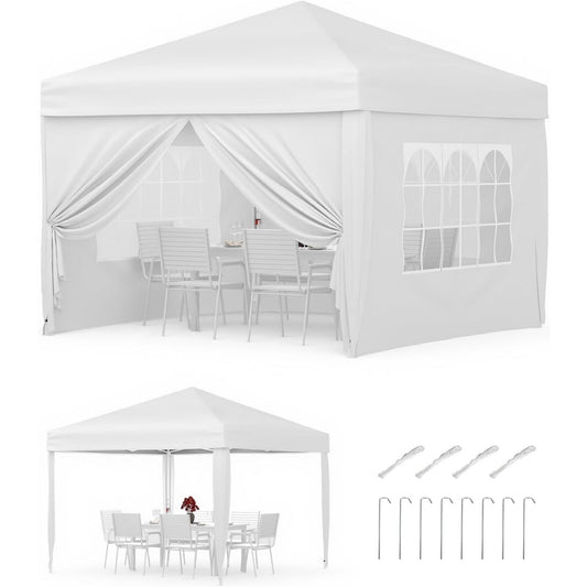 Eleganza pratica gazebo pieghevole bianco
