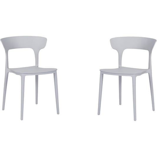 Forma equilibrata sedie impilabili grigio