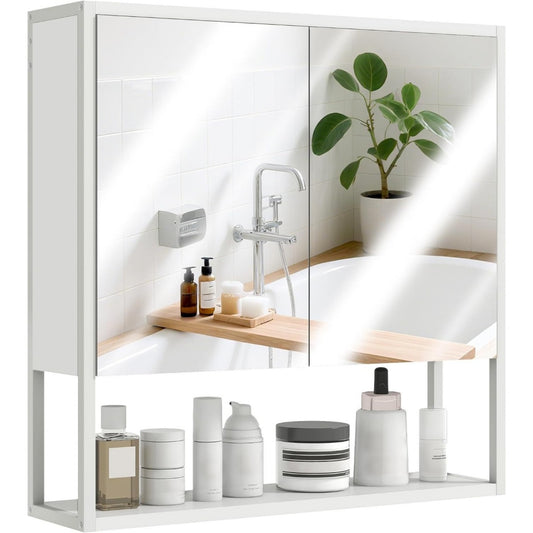 Forma equilibrata armadietti a specchio in legno regolabile con contenitore